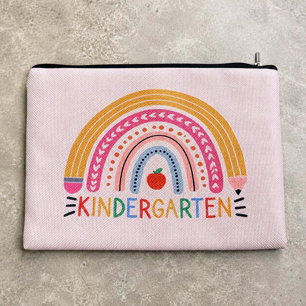 New Unbranded Kindergarten Pencil Pouch Zipper Bag Rainbow School Organizer